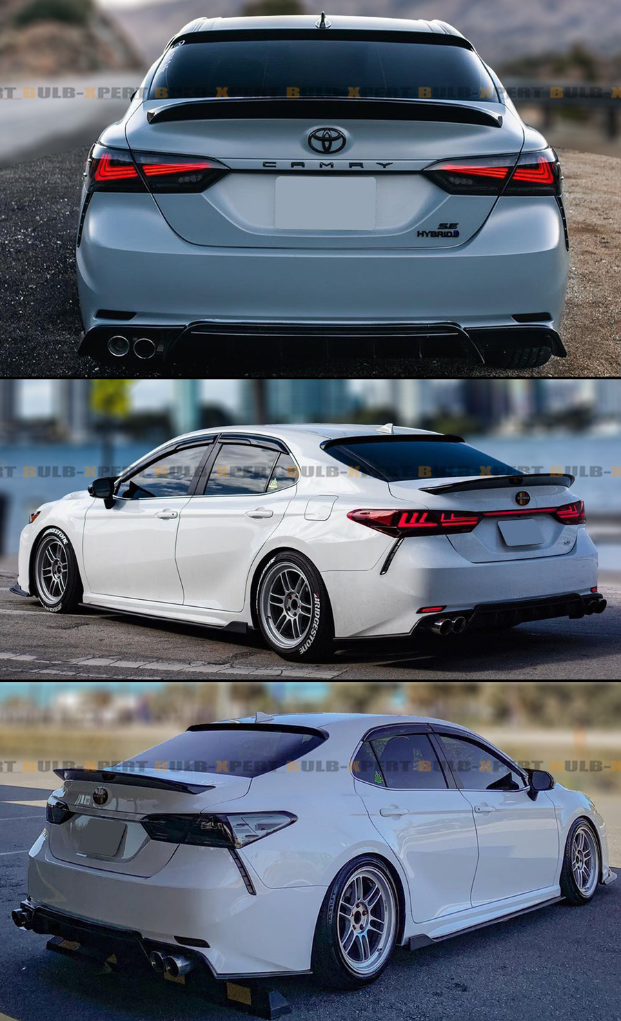 thumbnail image 2 of Gloss Black Trunk Duckbill + Rear Window Roof Spoiler Combo For 2018-2024 Toyota Camry 2 of 5