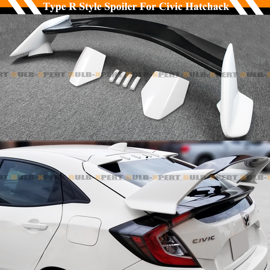 FOR 17-2021 CIVIC FK7 HATCHBACK GLOSSY WHITE FK8 TYPE R STYLE