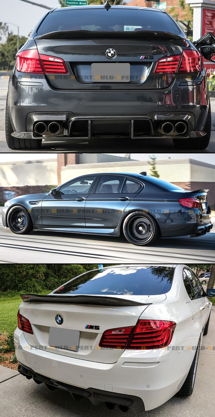 BMW F10 M5/5 Series Vacuumed Carbon Fiber PSM Trunk Spoiler