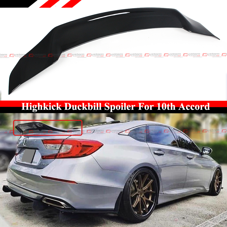 FOR 2018-2021 HONDA ACCORD JDM V2 HIGH KICK BLACK PEARL DUCKBILL TRUNK ...