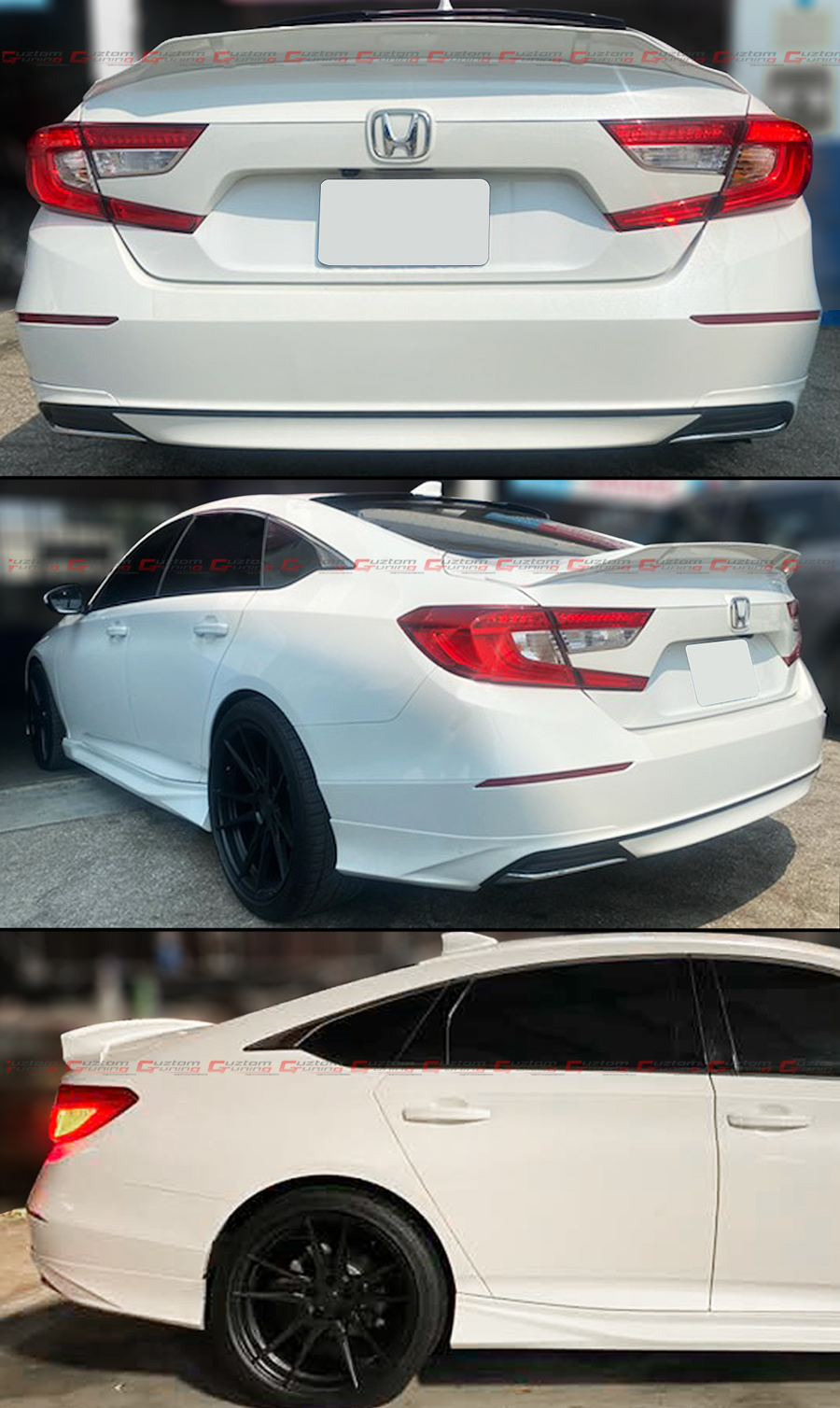 FOR 18-2021 ACCORD PLATINUM WHITE PEARL JDM V2 HIGH KICK DUCKBILL TRUNK ...