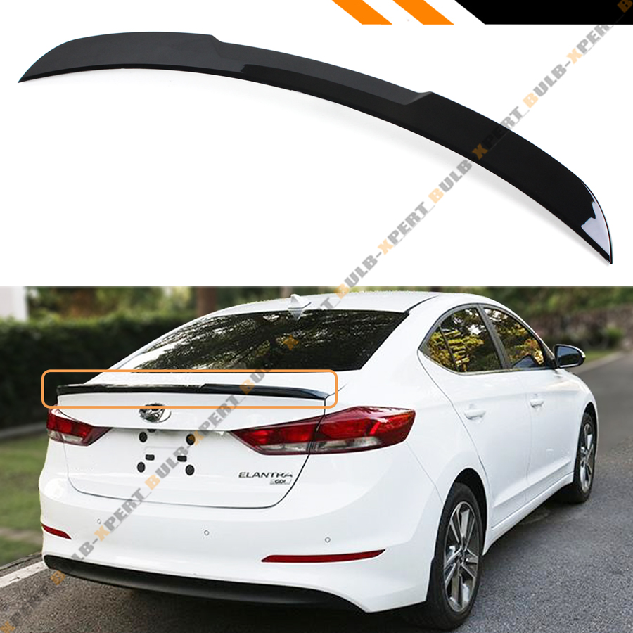 For 201718 Hyundai Elantra 4dr KDM Glossy Black H Style Trunk Lid