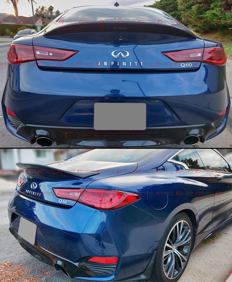 FOR 20172021 INFINITI Q60 V2 HIGH KICK DUCKBILL CARBON FIBER TRUNK