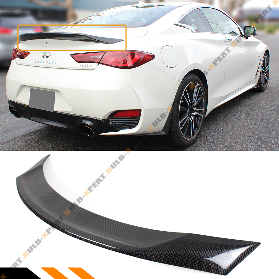 FOR 201719 INFINITI Q60 JDM HIGH KICK DUCKBILL CARBON FIBER TRUNK