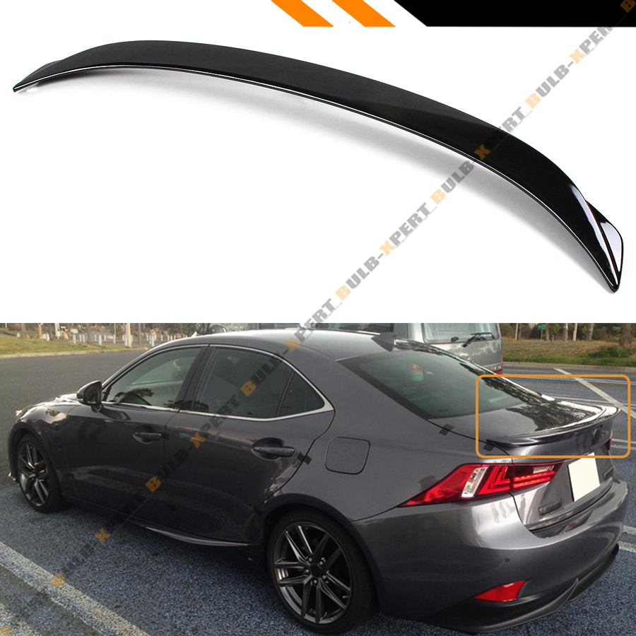 Fits 06-13 Lexus IS250 IS350 IS F Sport V2 PP Black Trunk Spoiler Wing