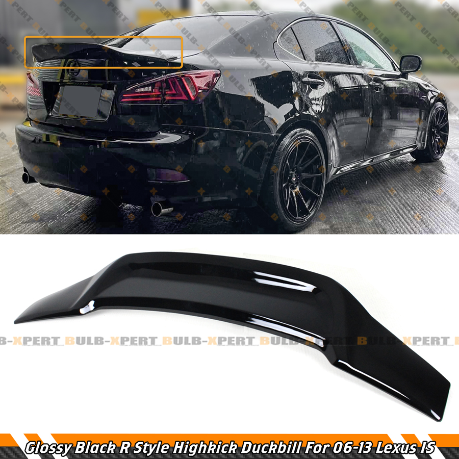 FOR 2006-2013 LEXUS IS250 IS350 ISF RT STYLE GLOSSY BLACK TRUNK