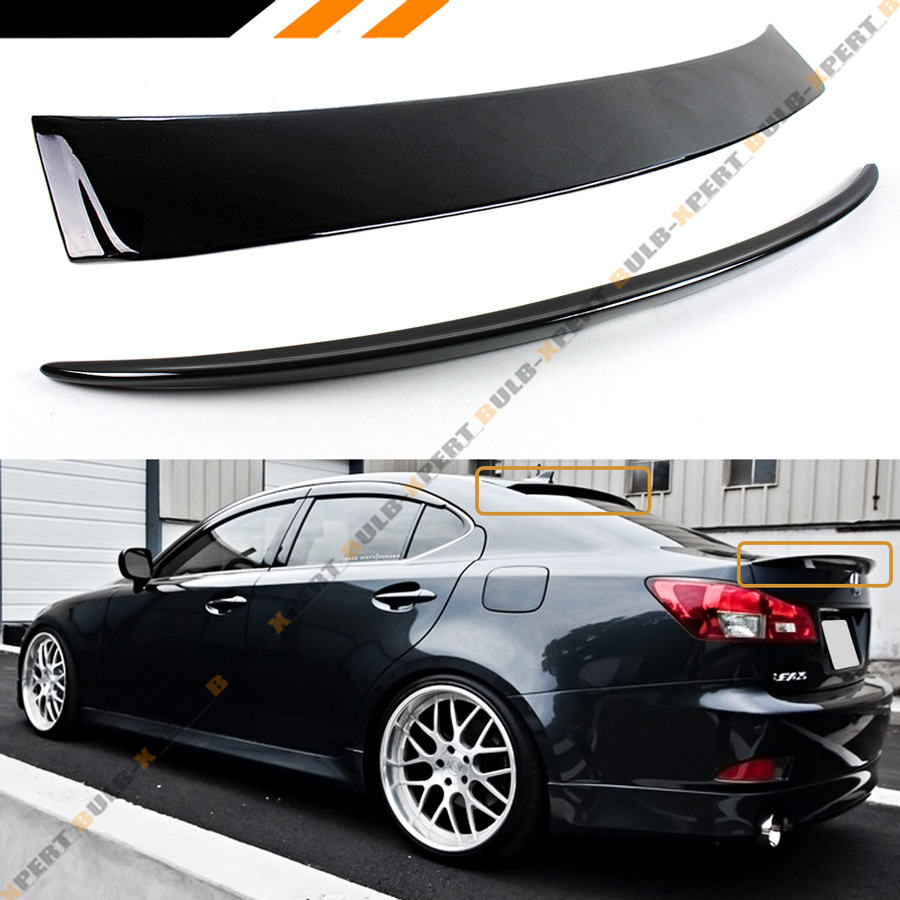 FOR 06-13 LEXUS IS250 IS350 ISF GLOSS BLK REAR TRUNK LID + VIP