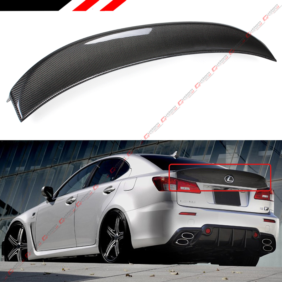 FOR 0613 LEXUS IS250 IS350 ISF W STYLE CARBON FIBER DUCKBILL REAR