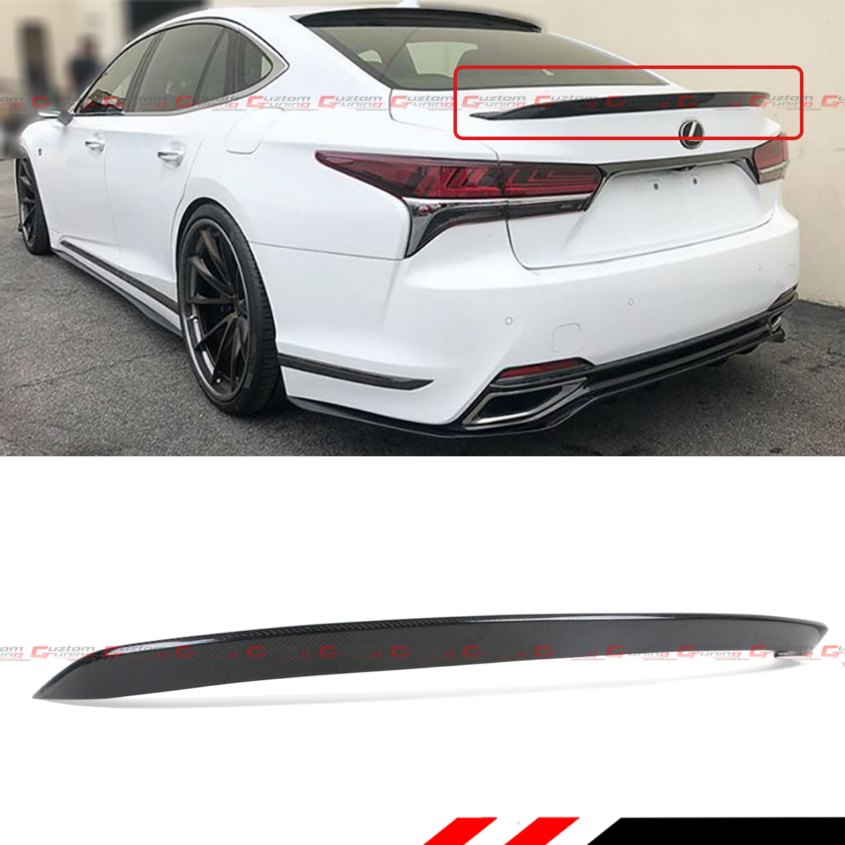 FOR 2018-2020 LEXUS LS500 LS500H AR STYLE VIP REAL CARBON FIBER TRUNK ...