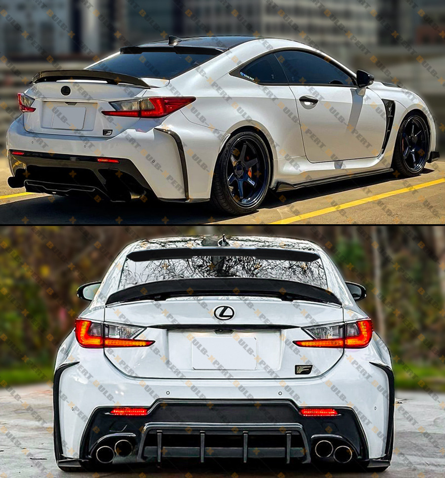 FOR 2015-24 LEXUS RC F RCF CARBON FIBER V STYLE REAR ROOF