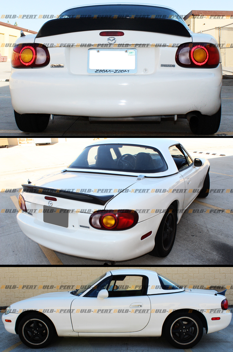 For 199905 Mazda Miata NB 2nd Gen Carbon Fiber Extended Big Trunk