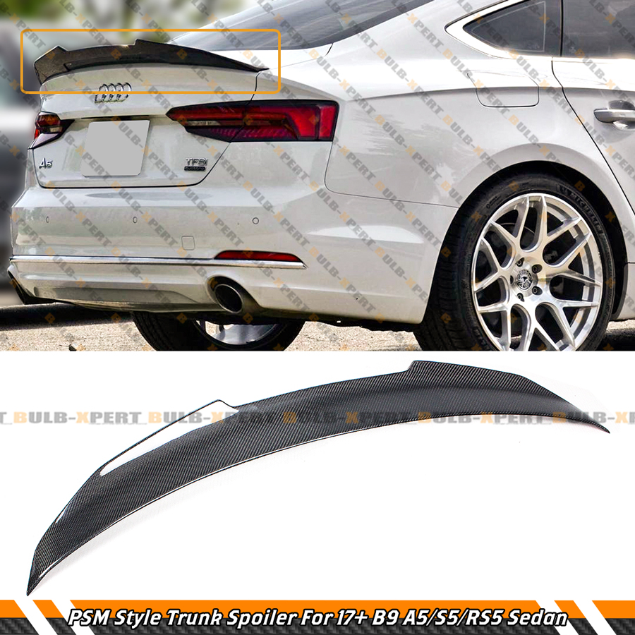For Audi A5 S5 Rs5 B9 4door Sportback R/hk/s/m4 Style Carbon Fiber Rear  Spoiler Trunk Wing 2016-2023 - Spoilers & Wings - AliExpress