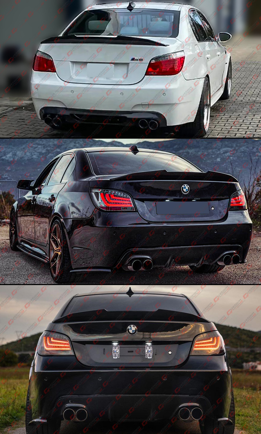 Für BMW 5er E60 M5 Limousine 520i 525i 530i 535i 540i 550i 2004-2010 Hinten Stamm Dach spoiler Flügel Schwanz Dome Oberen Splitter Lippe  34