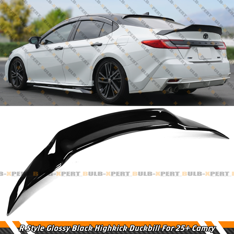 Ikon Motorsports Compatible With 18-24 Toyota Camry PB Style Rear Trunk Spoiler Wing Gloss Black ABS 2018 2019 2020 2021