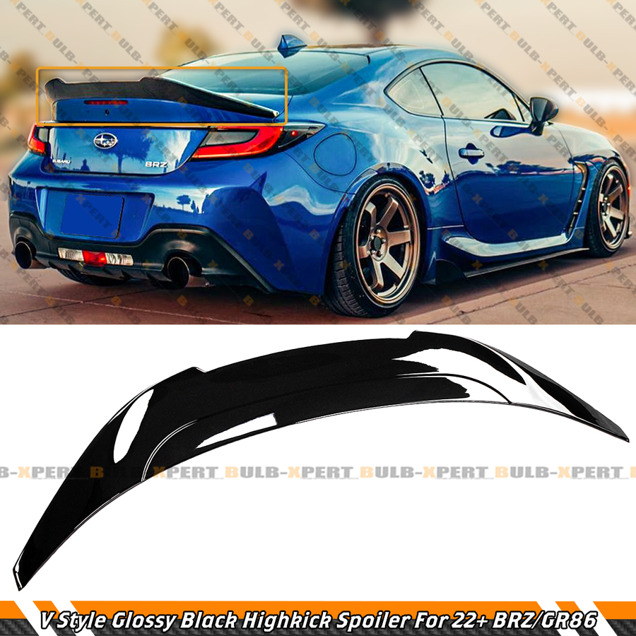 V STYLE HIGHKICK GLOSS BLACK TRUNK SPOILER FOR 2022-2025