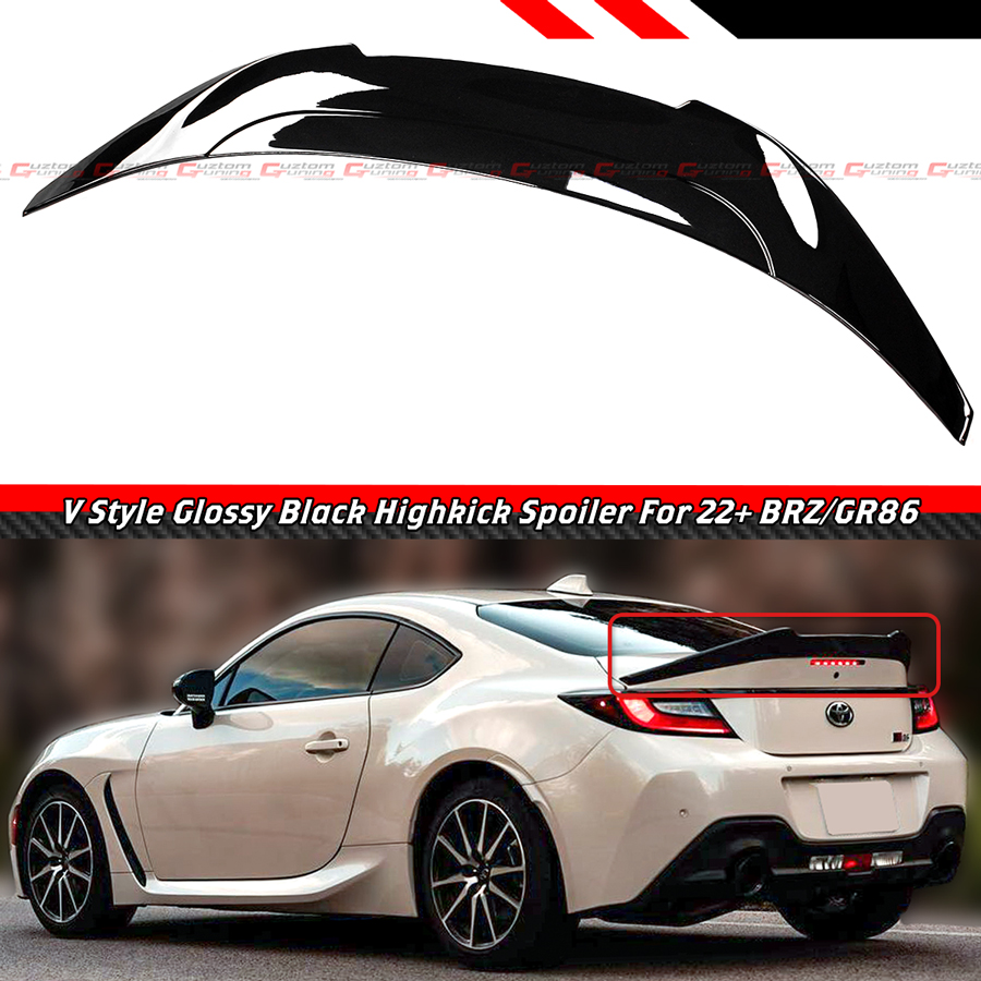 FOR 2022-2025 SUBARU BRZ TOYOTA GR 86 V STYLE HIGHKICK GLOSS BLACK