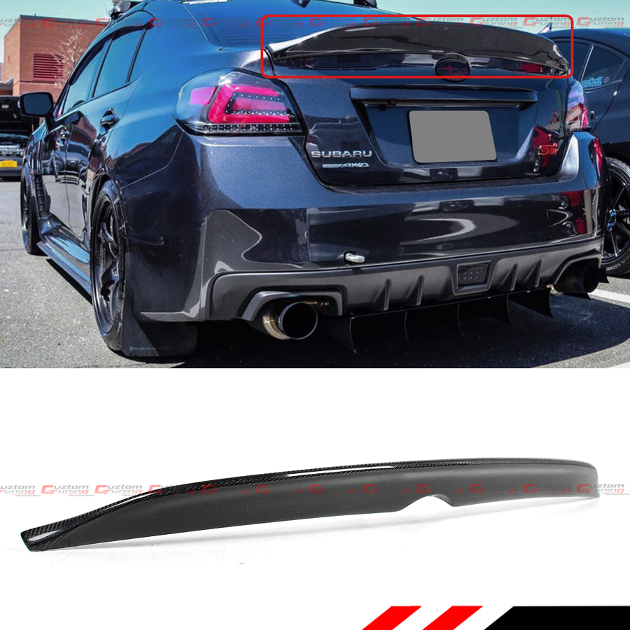 FOR 15-21 SUBARU WRX STI SEDAN HIGHKICK DUCKBILL CARBON FIBER