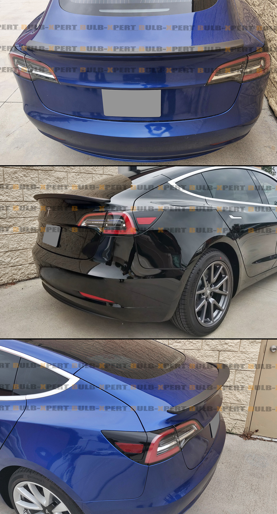 FOR 2017-2020 TESLA MODEL 3 MATT FINISH CARBON FIBER TRUNK LID SPOILER ...