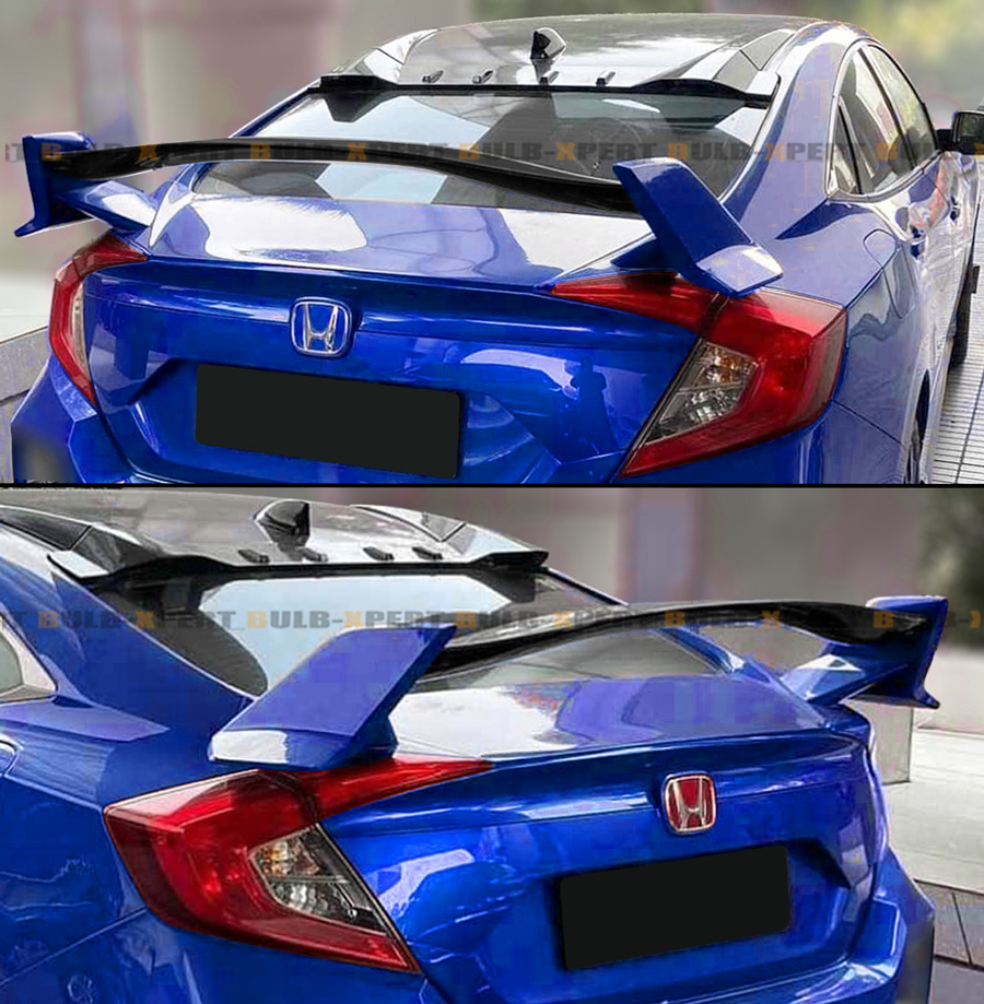 FOR 2016-2021 HONDA CIVIC 4 DOOR SEDAN 2 TONE BLUE BLK TYPE R STYLE ...