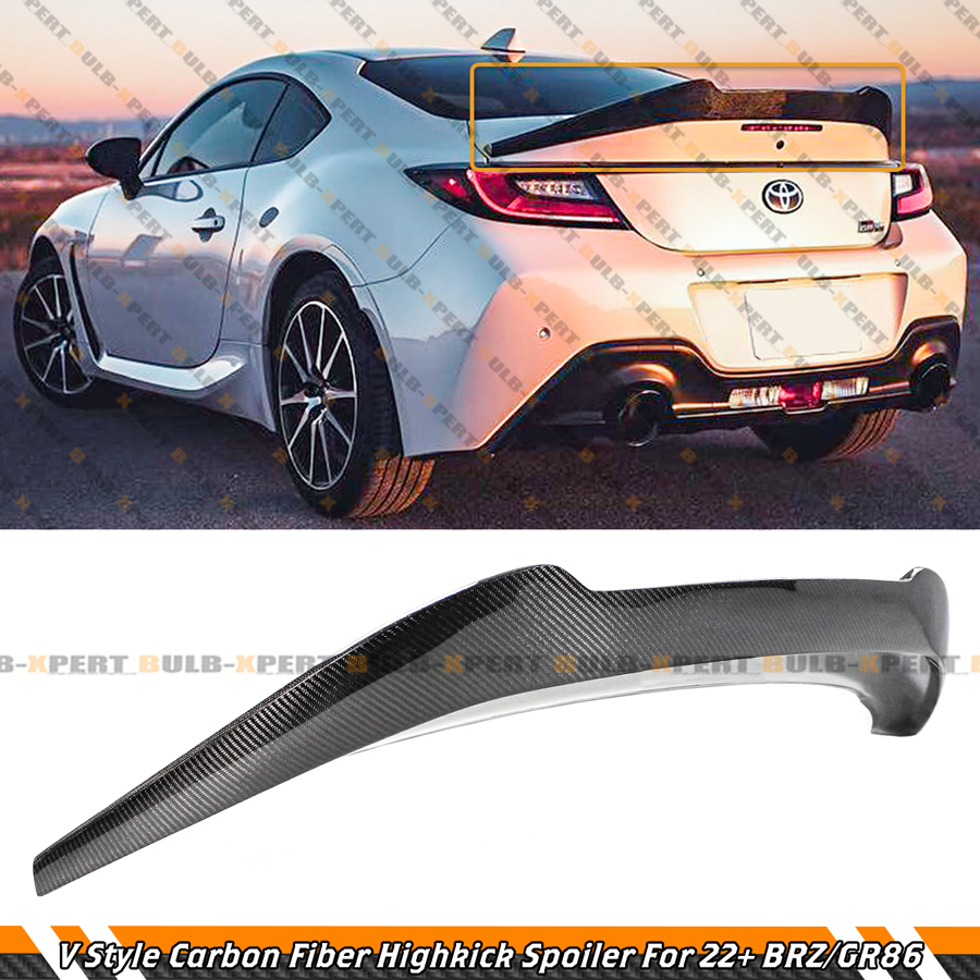 wuwenjun Carbon Fiber Look High Kick Trunk Lid Spoiler Fit for