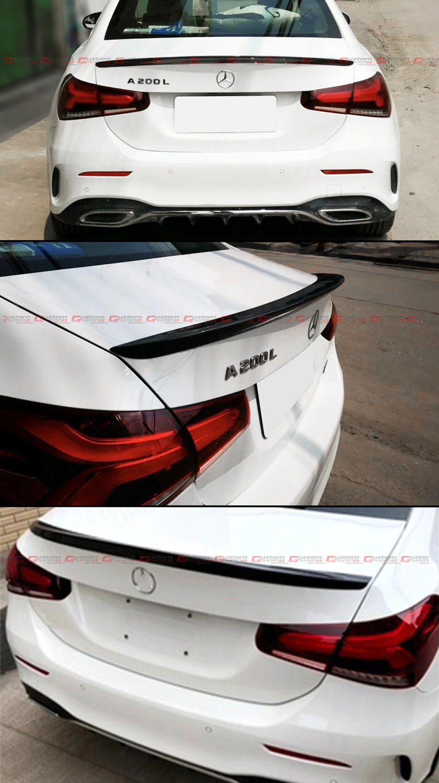Spoiler Avant / Becquet Séparateur Pour Mercedes Classe A W177 (2019+) - ABS Noir Brillant - 11