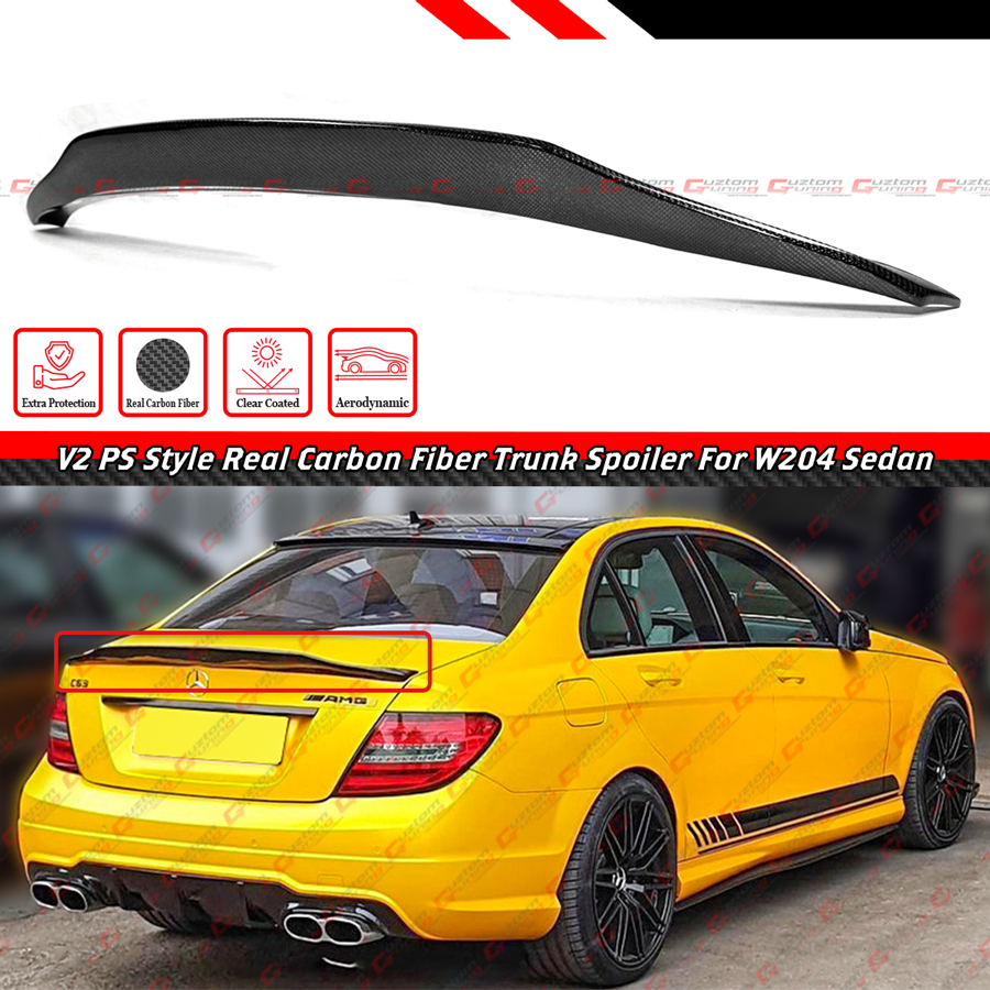 Dale Un Look Agresivo A Tu Mercedes W204: Alerón Trasero De Carbono Real Para C250, C200, C63 AMG (2008-2015)