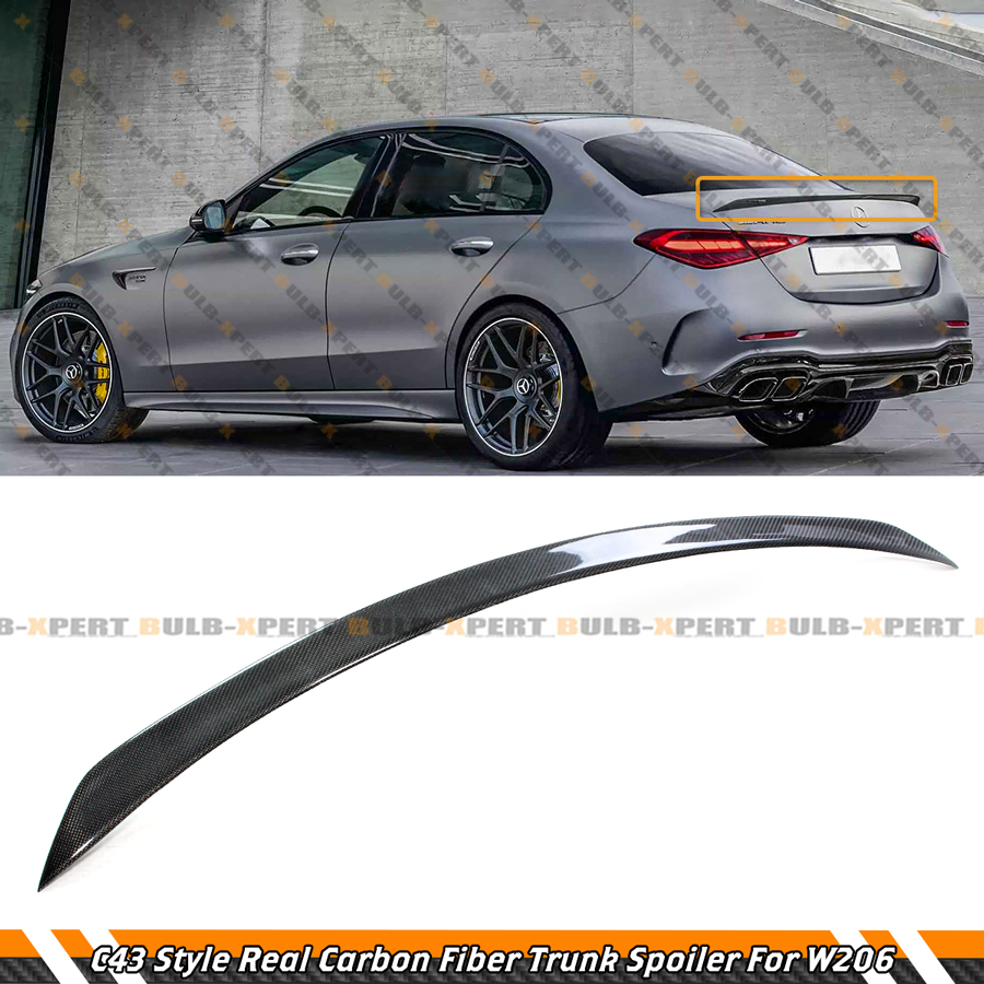 C43 STYLE CARBON FIBER TRUNK SPOILER WING FOR 2022-25 MERCEDES