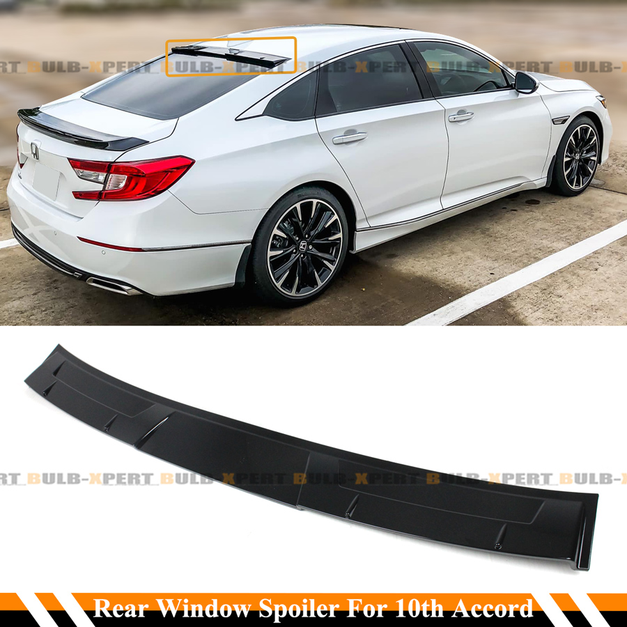 FOR 2018-2021 HONDA ACCORD JDM BLACK REAR WINDSHIELD WINDOW VISOR ROOF ...