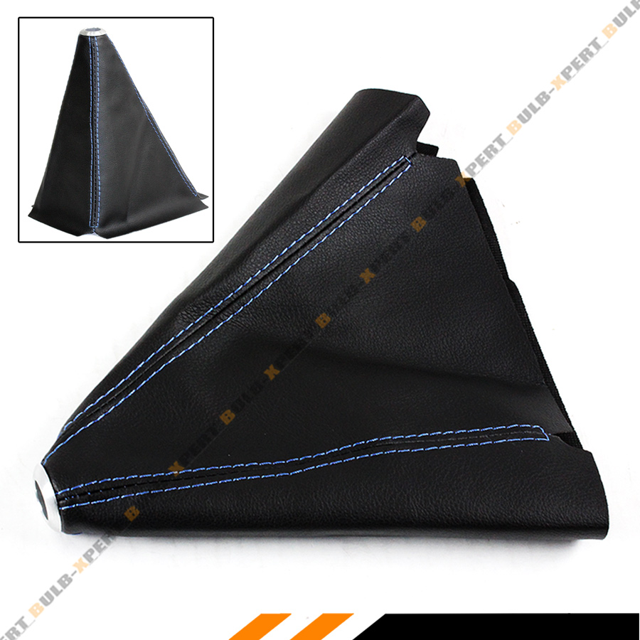 BLACK PVC LEATHER MANUAL SHIFT SHIFTER BOOT COVER WITH BLUE STITCHING FOR TOYOTA eBay
