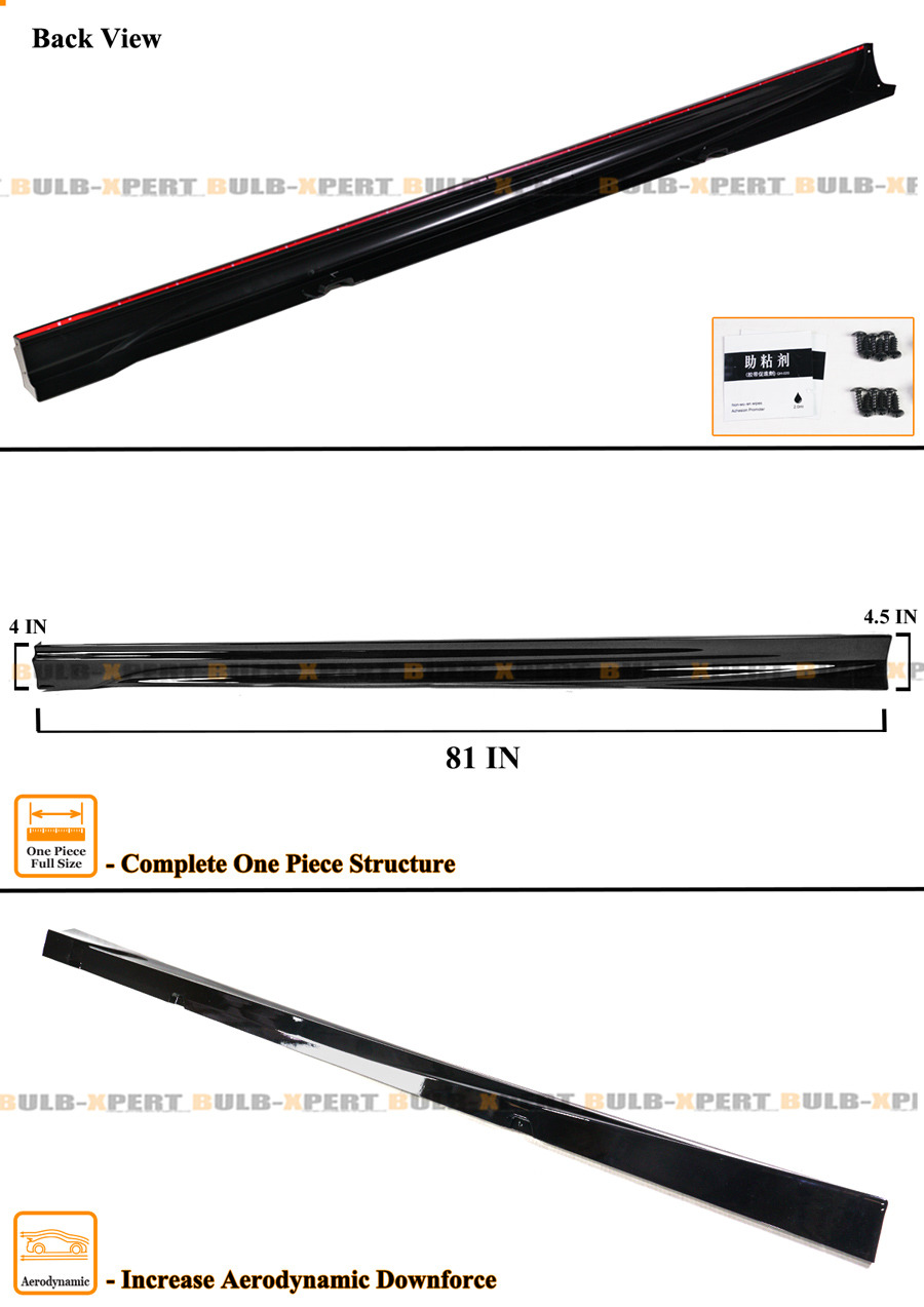 For 2023-2025 Honda Accord Akasaka JDM Gloss Black Add On Side