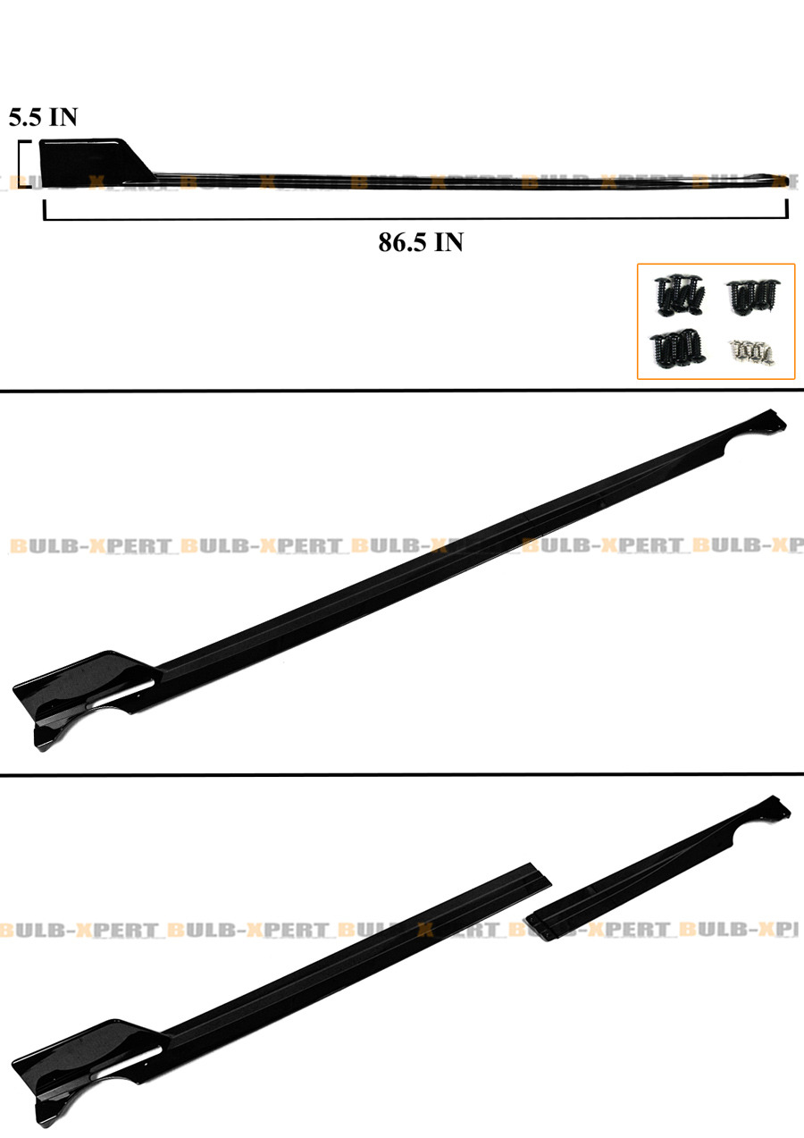 For 2019-2025 BMW X7 G07 M50 M60 GT Style Gloss Black Side Skirt