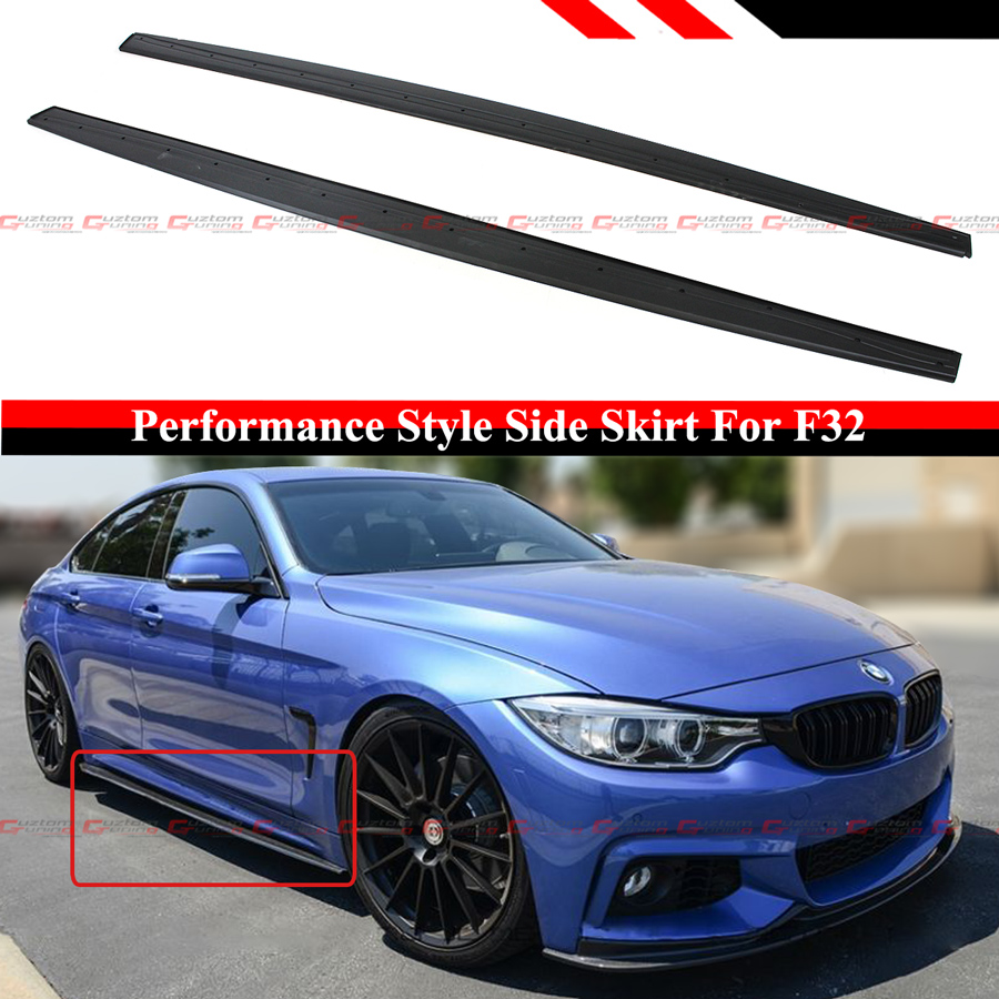 For 14-20 BMW F32 F33 F36 4 Series M Sport Black Side Skirt