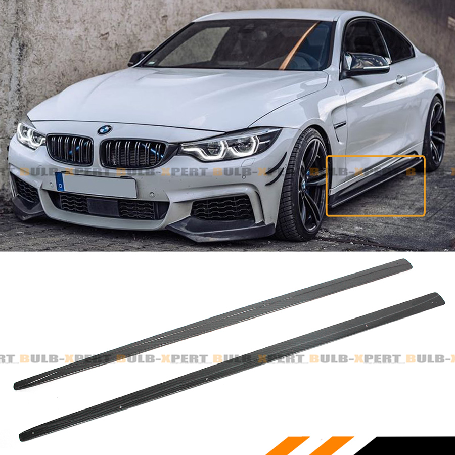 For 14 Bmw F32 F33 F36 4 Series Carbon Fiber Side Skirt Extension Splitter Ebay