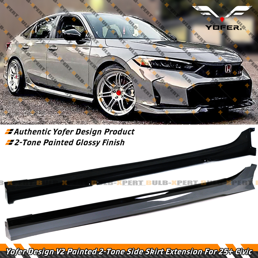 For 2025-2026 Honda Civic Yofer V2 Urban Gray Pearl 2 Toned Side