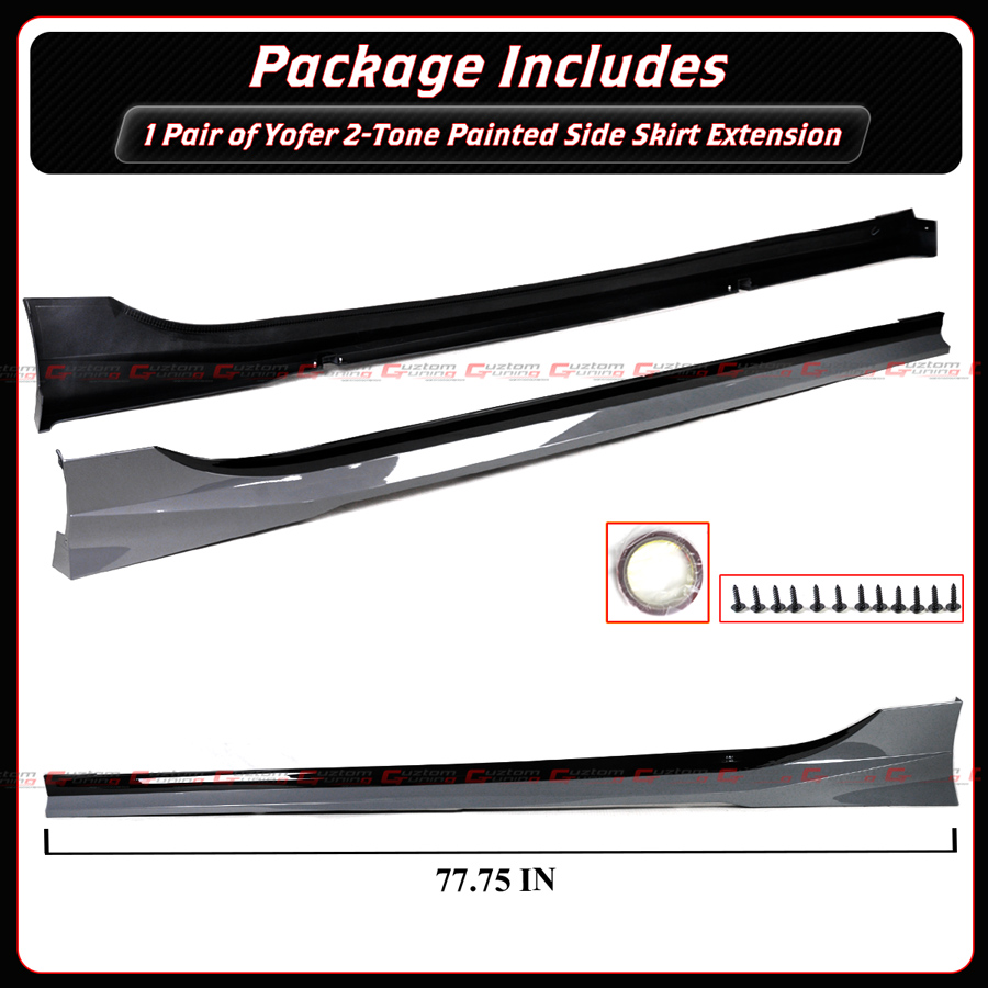 For 2025-2026 Honda Civic Yofer V2 Urban Gray Pearl 2 Toned Side