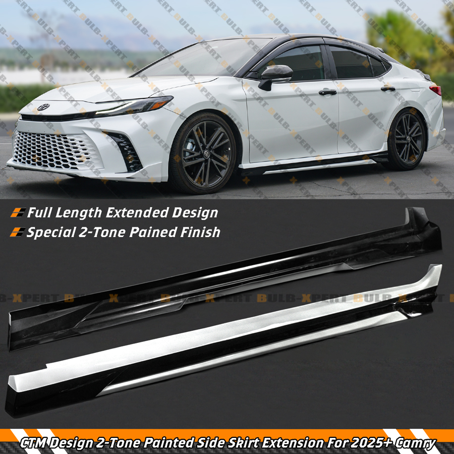 For 25-26 Toyota Camry CTM Design Pearl White Black 2 Toned Side