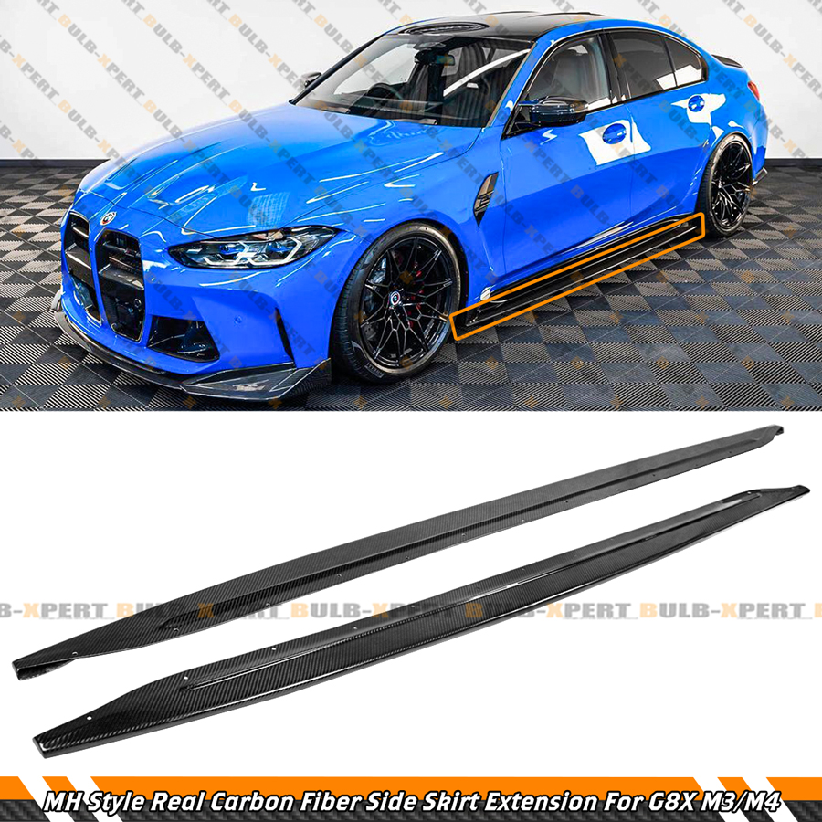 For 21-26 BMW G80 M3 G82 G83 M4 Real Carbon Fiber Side Skirt