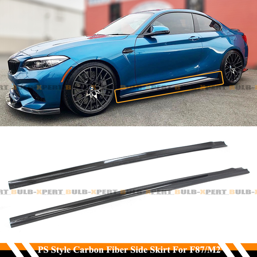  M2/M2C F87 フォージドカーボンサイドスプリッター For 2016-21 BMW F87 M2 M2C Carbon Fiber PSM Style Side Skirt