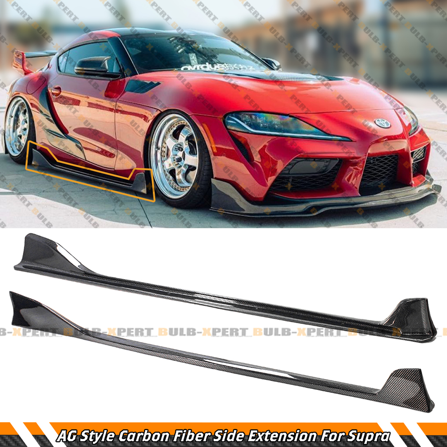 AG-Style Gloss Black Side Skirt Extensions For Toyota Supra A90 2020-2024 – 4-Piece Set