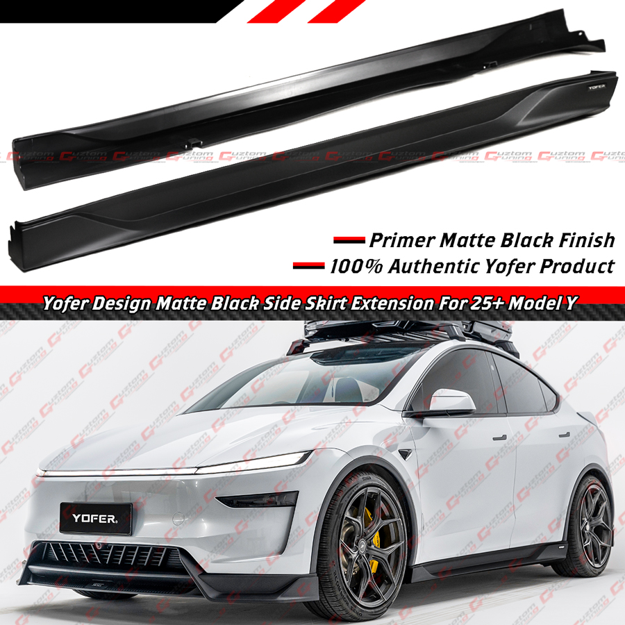For 2025-26 Tesla Model Y Juniper Yofer Design Matte Black Side