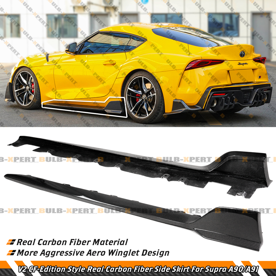 For 20-26 Toyota Supra GR V2 CF-Edition Style Carbon Fiber Side
