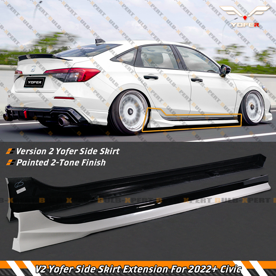 Yofer V2 White Pearl Black 2 Tone Side Skirt Extension For 2022