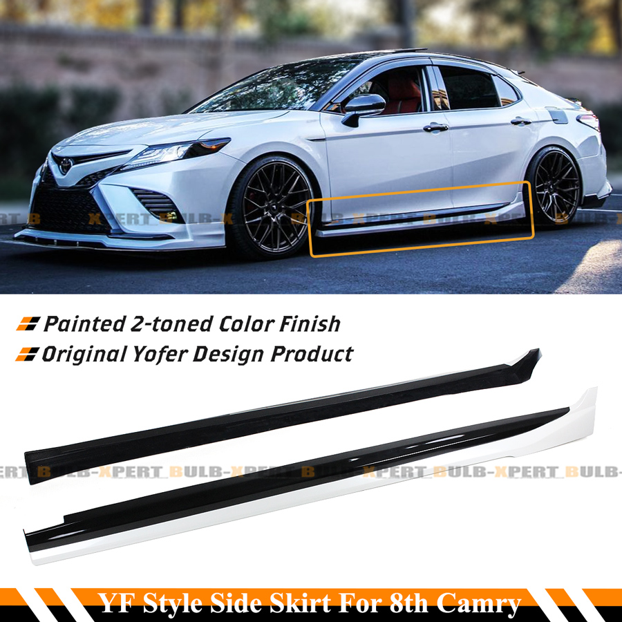 2018-2024 Toyota Camry 8th Gen Yofer Pearl White Black 2 Tone Side