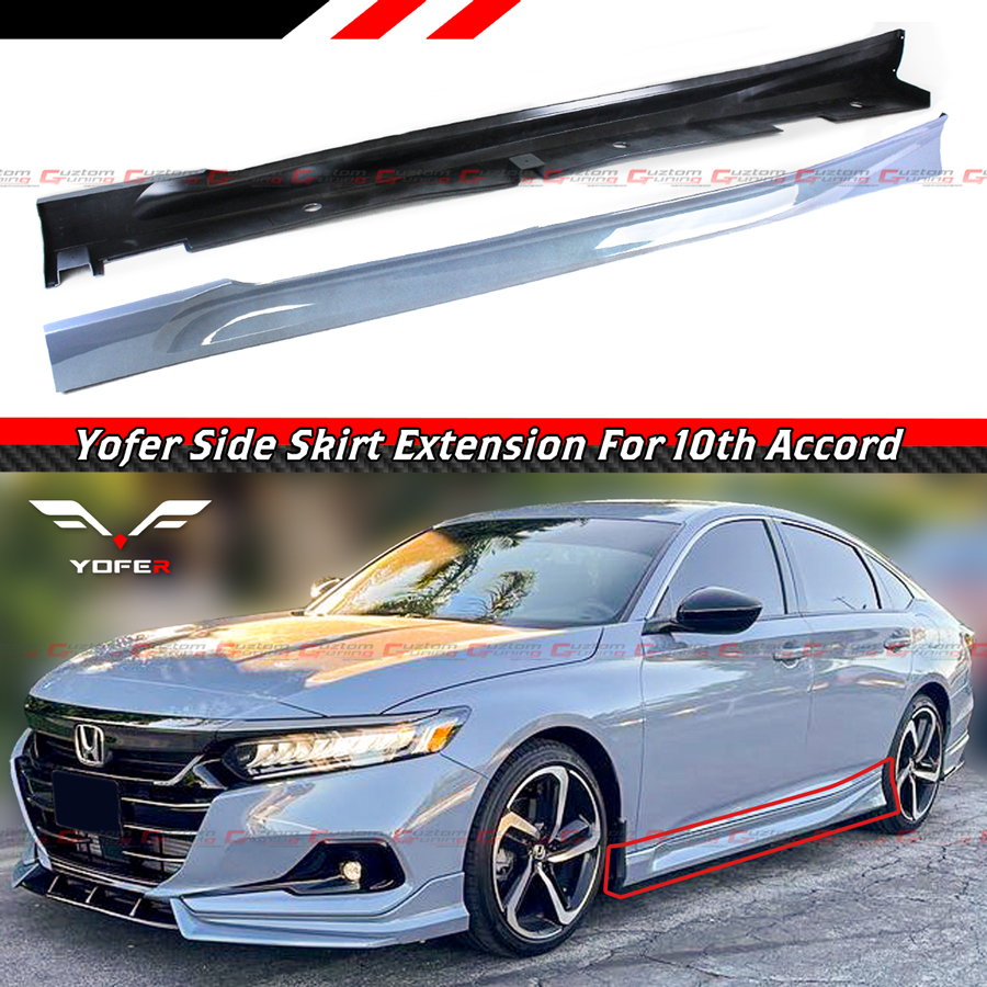 For 2018-22 Honda Accord Yofer Sonic Grey Pearl Add-on JDM Side
