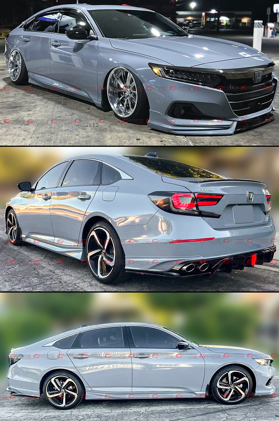 GRAY 124 オフトレ用 For 2018-22 Honda Accord Yofer Sonic Grey Pearl Add-on JDM Side