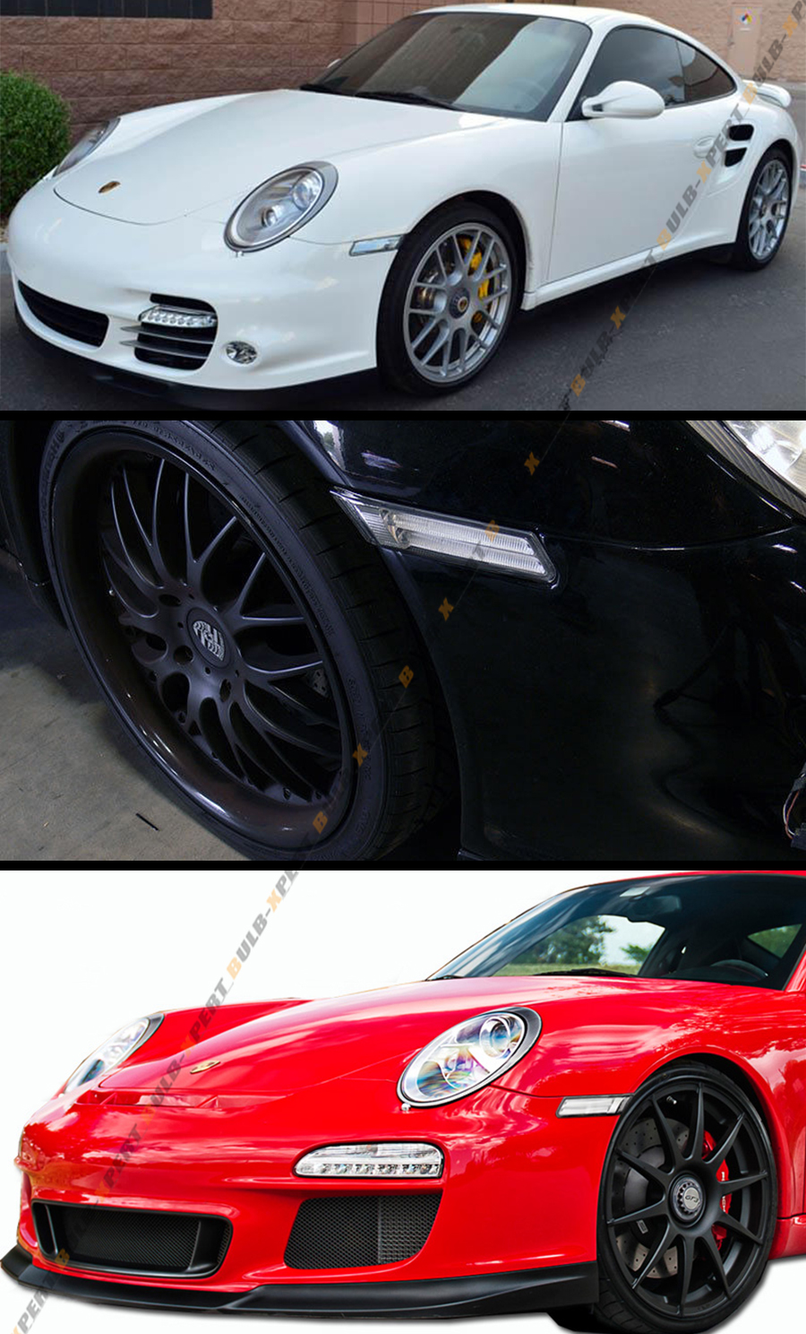 ＃51　ポルシェ　997　ＬＥＤサイドマーカー　クローム　新品 ポルシェ 911 997型 カレラ⁄タルガ⁄ターボ⁄GT3⁄GT2 LED