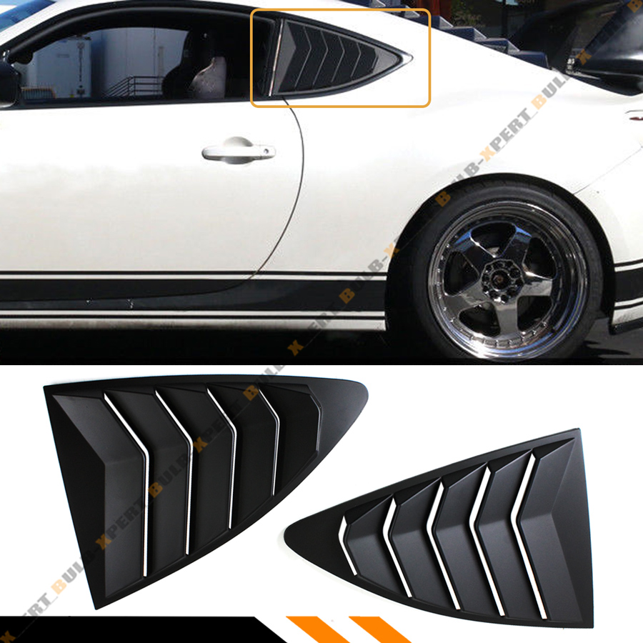 For 13-18 Scion FR-S 86 /& BRZ Gloss Blk JDM 1//4 Quarter Panel Side Window Louver