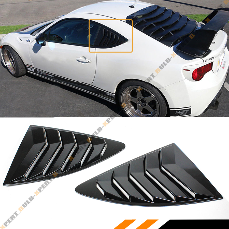 For 13-18 Scion FR-S 86 /& BRZ Gloss Blk JDM 1//4 Quarter Panel Side Window Louver