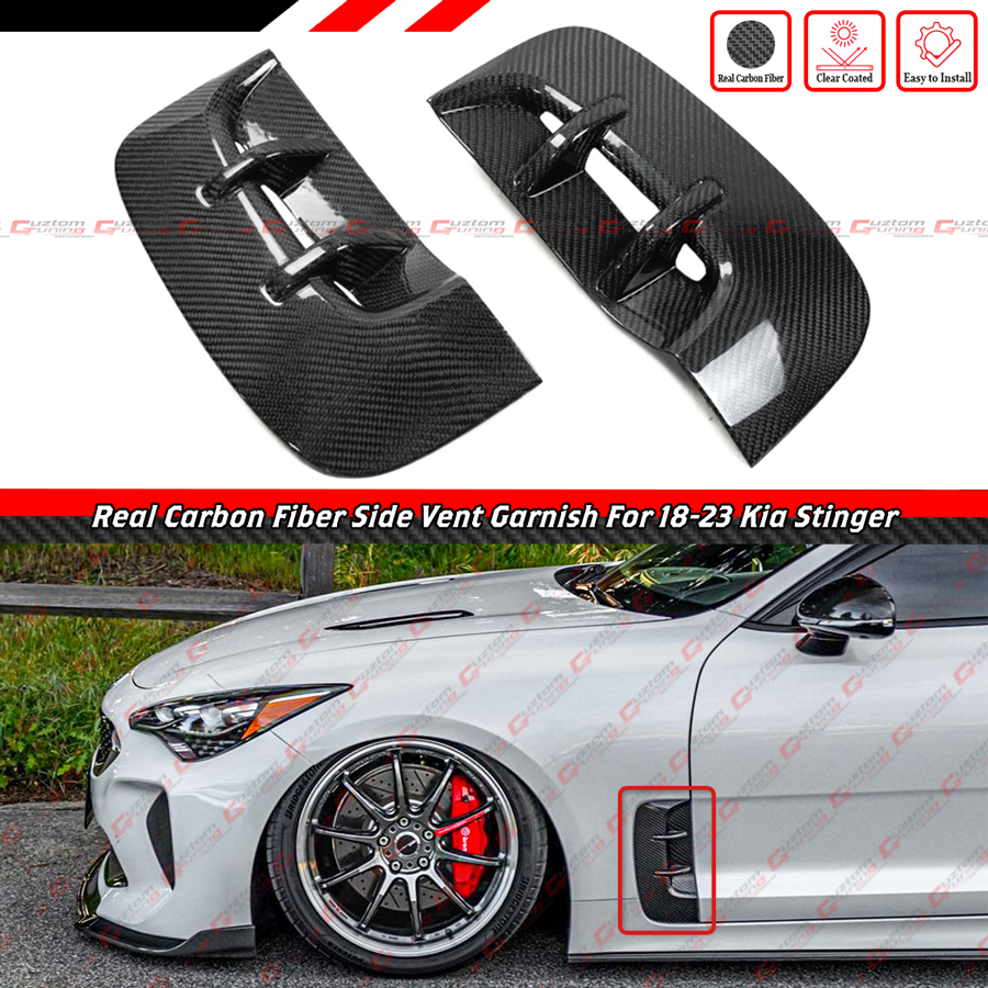 FOR 2018-2023 KIA STINGER CARBON FIBER FRONT FENDER SIDE VENT