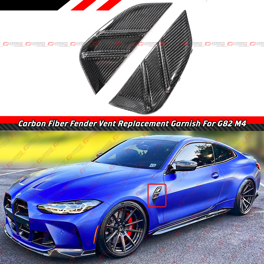 FOR 21-26 BMW G82 G83 M4 CARBON FIBER FRONT FENDER VENT GARNISH